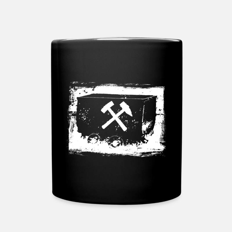 Eine Lore für den Bergbau - Tasse einfarbig - Schwarz