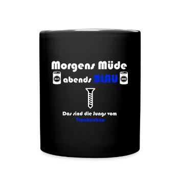Trockenbau Trockenbauer Trockenbaumonteur Geschenk - Tasse einfarbig - Schwarz - Vorne