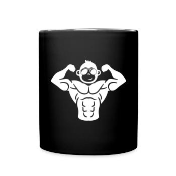 monkey muscles - Full Colour Mug - black - Front