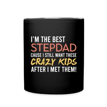 Best Stepfather Funny Dad Love Father's Day Par - Full Colour Mug - black - Front