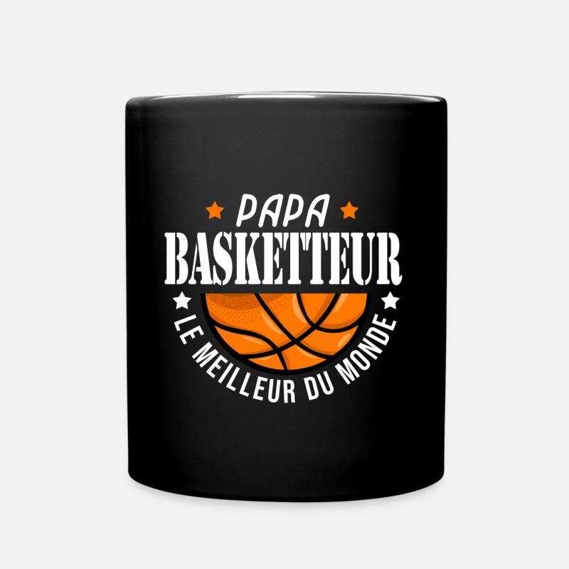 Cadeau papa basket papa basketteur - Mug uni - noir