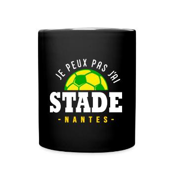Je peux pas j ai Stade Nantes football - Mug uni - noir - Devant