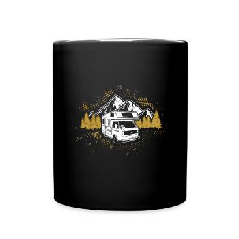 Motorhome Camping Holiday Womo - Full Colour Mug - black - Front