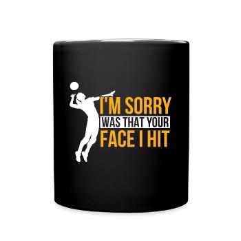 Beach Volley Frauen Volleyball Sport Geschenk - Tasse einfarbig - Schwarz - Vorne