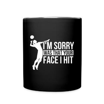 Beach Volley Frauen Volleyball Sport Geschenk - Tasse einfarbig - Schwarz - Vorne