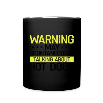 Jour et nuit Hot Dog Food Cadeau FastFood - Mug uni - noir - Devant