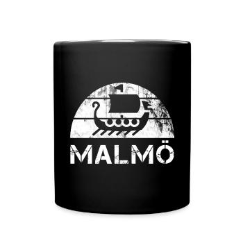 Wikinger Schiff Malmö Schweden Sverige Geschenk - Tasse einfarbig - Schwarz - Vorne