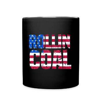Conception de rouleaux de carbone aux États-Unis pour les conducteurs de diesel - Mug uni - noir - Devant