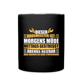 Hausmeister | Facility Manager Hauswart Beruf Job - Tasse einfarbig - Schwarz - Vorne