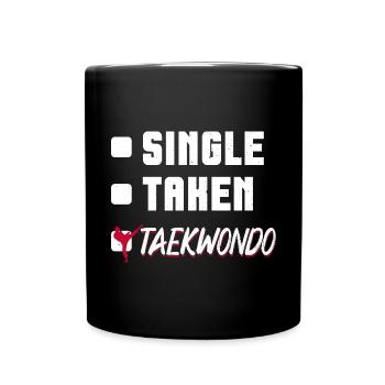 TKD Korean Martial Arts Tae Kwon - Tasse einfarbig - Schwarz - Vorne