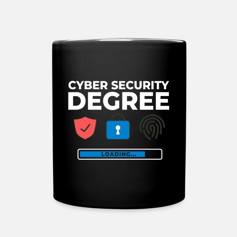 Cyber Security Information Computer Sicherheit - Tasse einfarbig - Schwarz
