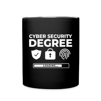Cyber Security Information Computer Sicherheit - Tasse einfarbig - Schwarz - Vorne