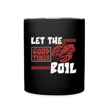 Krebse kochen Lustige Flusskrebse Hummer - Tasse einfarbig - Schwarz - Vorne