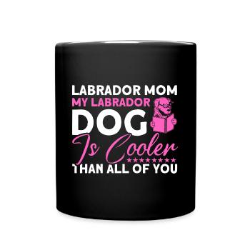 Haustier Labrador Mama Hund Labrador - Tasse einfarbig - Schwarz - Vorne