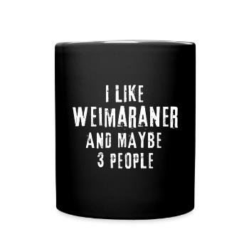 Weimaraner - Tasse einfarbig - Schwarz - Vorne