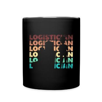 Logistics Logistician Silhouette - Full Colour Mug - black - Front