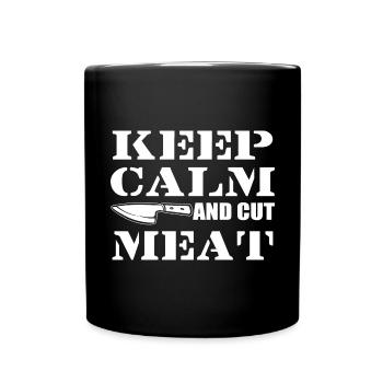 Cut Meat Meat Market Person Gift - Full Colour Mug - black - Front