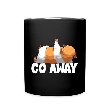 Go Away Meerschweinchen - Tasse einfarbig - Schwarz - Vorne
