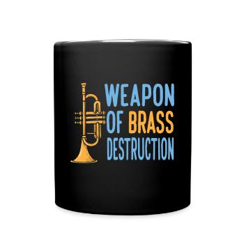 Trumpeter Funny Trumpet Player Brass Player - Tasse einfarbig - Schwarz - Vorne