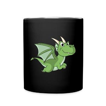 Sweet Dragon Cartoon Dragon - Mug uni - noir - Devant