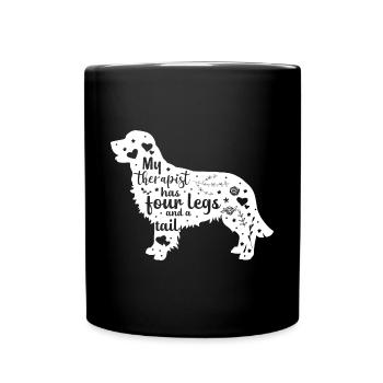 Golden Retriever Therapeut Hat Vier Beine Witzige - Tasse einfarbig - Schwarz - Vorne