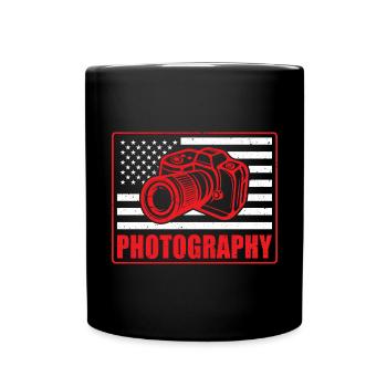 Photography Camera Lens American - Tasse einfarbig - Schwarz - Vorne
