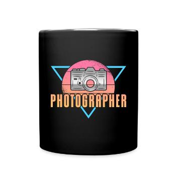 Photography Camera Lens Retro - Tasse einfarbig - Schwarz - Vorne