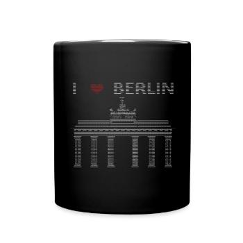 I Love Berlin ASCII - Tasse einfarbig - Schwarz - Vorne