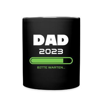 Dad 2023 Please Wait Gift Future Dad - Full Colour Mug - black - Front