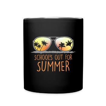 Schools Out For Summer Holidays School Day SchoolChild - Full Colour Mug - black - Front