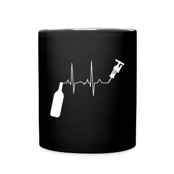 Weintrinker Wein Winzer Weinliebhaber Idee - Tasse einfarbig - Schwarz - Vorne