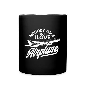 Flugzeug Pilot Flugzeuge Flugzeug Landung Geschenk - Tasse einfarbig - Schwarz - Vorne