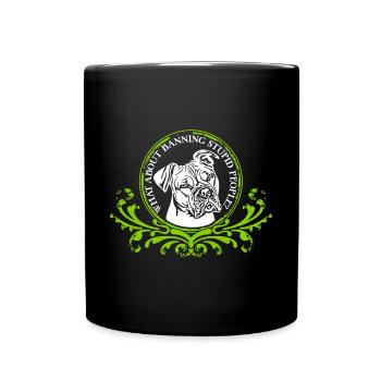 Qu’en est-il de l’interdiction des gens stupides? - Mug uni - noir - Devant