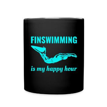 Finswimming Swimming Swimmer Swim Water Sport - Full Colour Mug - black - Front