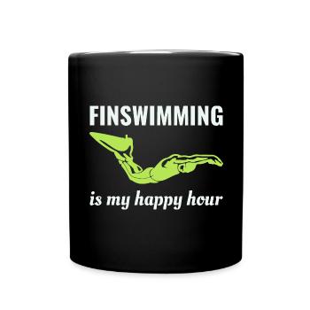 Finswimming Swimming Swimmer Swim Water sport - Full Colour Mug - black - Front