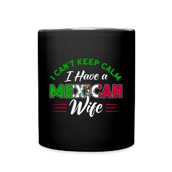 Mexican Flag Mexican Roots Gift - Full Colour Mug - black - Front
