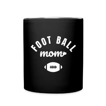 maman de football - Mug uni - noir - Devant