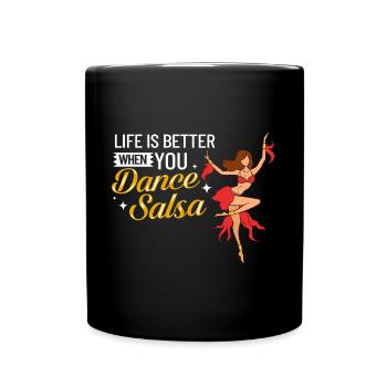 Salsa Danse Cours de musique Débutant Entraînement Danseur - Mug uni - noir - Devant