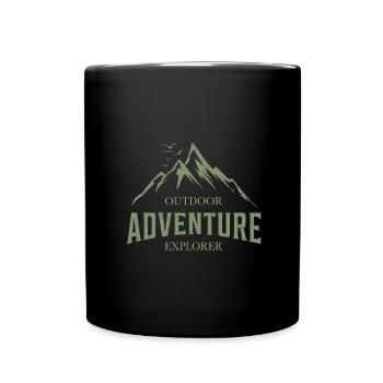 Outdoor Adventure Explorer Mountains Nature Lovers - Full Colour Mug - black - Front