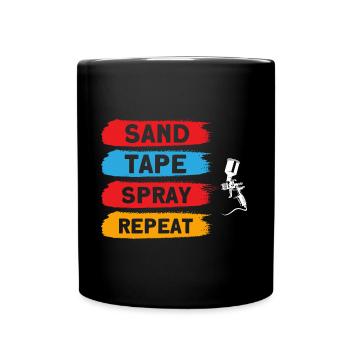 Vehicle Painters Grinding Adhesive Tape Spraying Wied - Full Colour Mug - black - Front