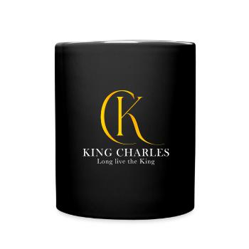 König Charles III England Prinz Charles - Tasse einfarbig - Schwarz - Vorne