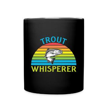 Fishing Angler Fishing Rod - Full Colour Mug - black - Front