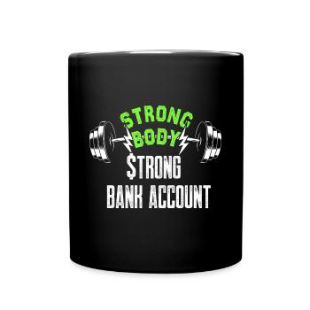 Argent Liberté financière Compte bancaire solide Fitnes - Mug uni - noir - Devant