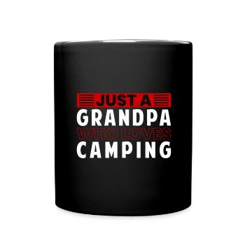 Just A Grandpa Who Loves Camping - Full Colour Mug - black - Front