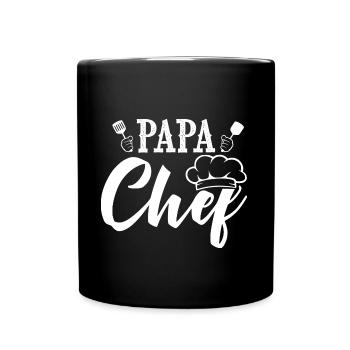 papa chef cadeau cool papa cuito cuisinier - Mug uni - noir - Devant