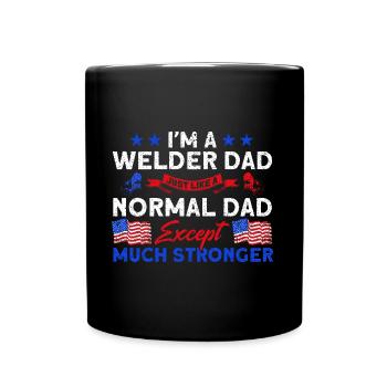 Soudeur SOUDEUR USA Cadeau patriotique - Mug uni - noir - Devant