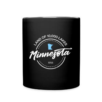 1858 Minnesota Design für stolze Minnesotaner - Tasse einfarbig - Schwarz - Vorne
