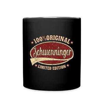 Schwenningen retro design - Tasse einfarbig - Schwarz - Vorne
