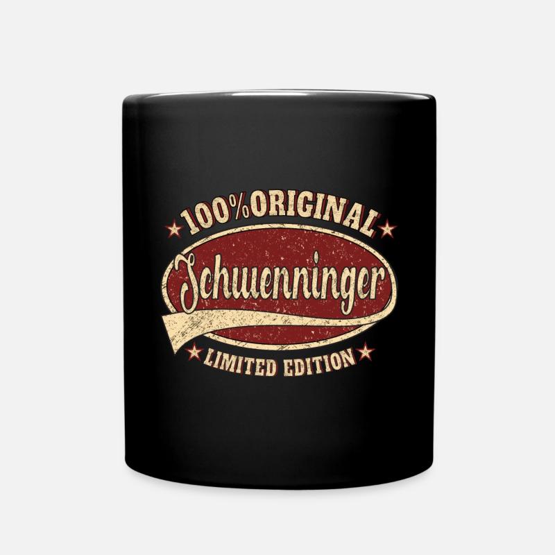Schwenningen retro design - Tasse einfarbig - Schwarz
