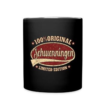 Schwenningen retro design - Tasse einfarbig - Schwarz - Vorne
